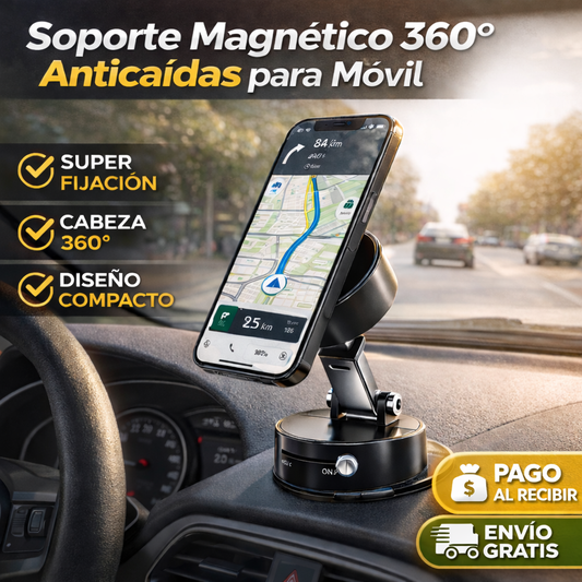 Soporte de vacío magnético 360° anticaída 